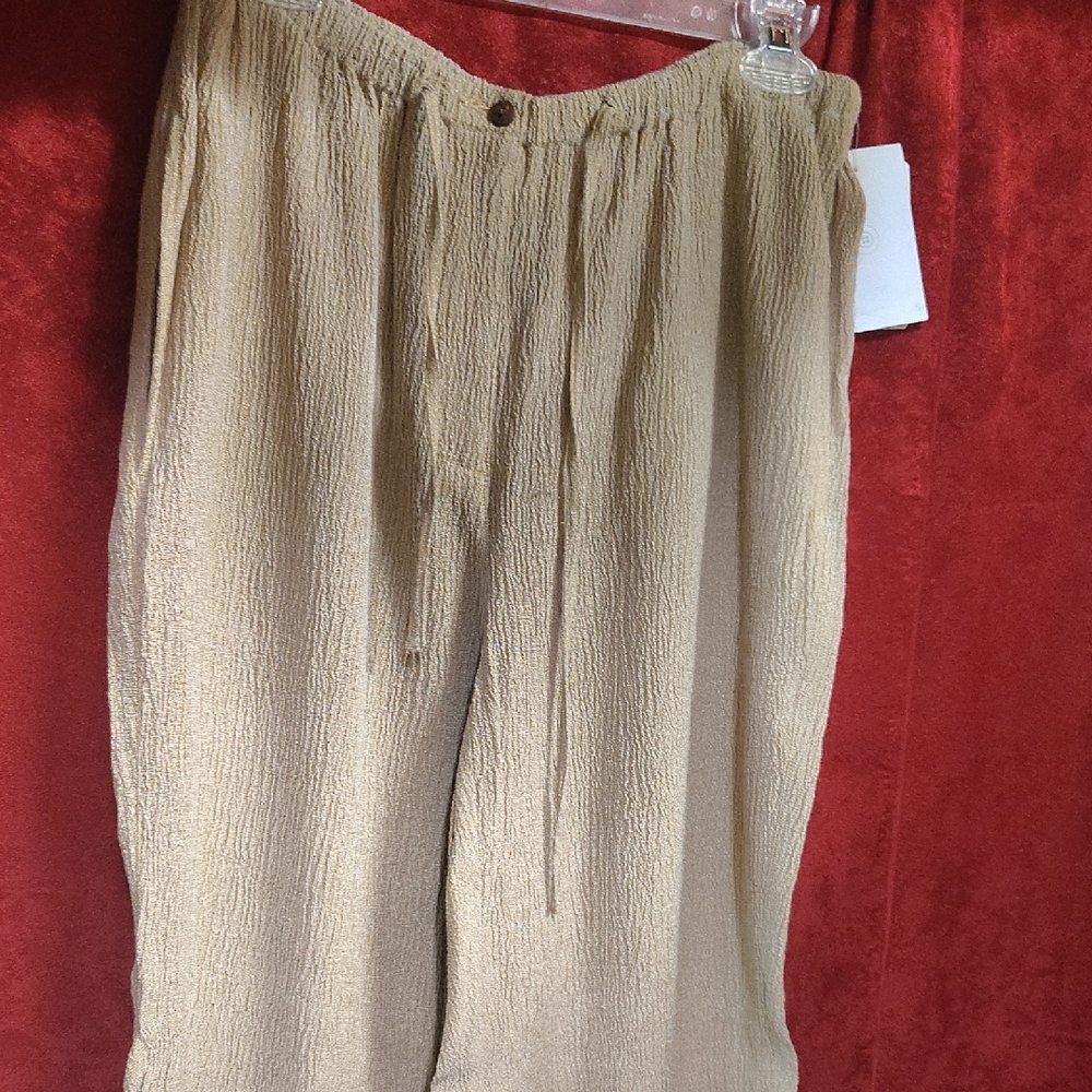 Liz Claiborne Tan Textured Trousers